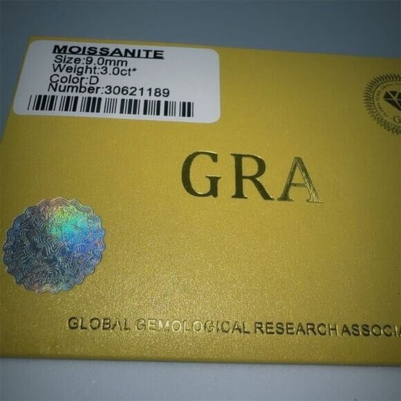 Moissanite Stud Earrings 3 CT Round Cut Lab Created Silver - Picture 6 of 6